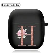 Earphone Case For Airpods (1st / 2nd / 3/4rd Generation) / Airpods Pro /Pro 2 Printed Gold Letters Soft Silicone Wireless BT Headphones Charging Box Protective Cover