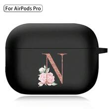 Earphone Case For Airpods (1st / 2nd / 3/4rd Generation) / Airpods Pro /Pro 2 Printed Gold Letters Soft Silicone Wireless BT Headphones Charging Box Protective Cover