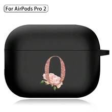 Earphone Case For Airpods (1st / 2nd / 3/4rd Generation) / Airpods Pro /Pro 2 Printed Gold Letters Soft Silicone Wireless BT Headphones Charging Box Protective Cover