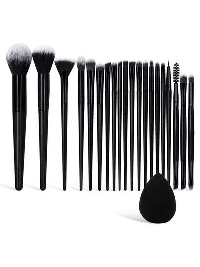 MAANGE 20pcs/21pcs/22pcs/42pcs Makeup Brush Set, Includes 20pcs Professional Makeup Brushes (With Storage Bag), Powder Puff, Blush Brush, Powder Brush, Eyeshadow Brush, Contour Brush, Highlighter Brush, Nose Brush, Eyebrow Brush, Lash Brush, An Ideal Gift Set For Women And Girls,Giveaways,Professional Makeup Brushes,Complete Makeup Set