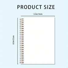 1 Stück Notizbuch mit Blumen-Totenkopf-Motiv, Gothic Notizbuch-Journal, Hexen-Journal, Gothic Büroartikel, Spiralbindung 5,5x8,3, Kinda Emotion Kinds Emotionlessin mit 50 Seiten