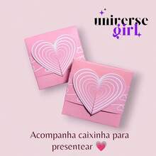 Four Leaf Clover Necklace And Earrings Set + Pink Box Lucky Pendant Shiny Rhinestone Cute Elegant Gift - 銀色 - 查看 4