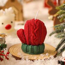 1pc Christmas Glove Scented Candle,Suitable For Christmas Decorations,Holiday Decoration, Party, Living Room Decor,Home Decor ,Table Ornaments,Christmas Gifts