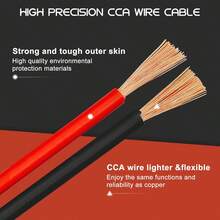 1PC 20 Gauge Wire 16.4FT/30FT/50FT/100FT, 2 Conductors Electrical Wire Red Black Cable, Flexible/Low Voltage/PVC 20 AWG Copper Clad Aluminum Extension Cord For Speaker, LED Strips, Automotive 12V/24V DC