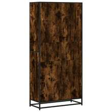Libreria Larryhot rovere affumicato 80,5x35x170,5 cm in legno ingegnerizzato, resistente e durevole, facile da montare, stile decorativo, adattA, Per riporre soprammobili, statuette, libri, piccoli oggetti, ecc. - Castano - Visualizzare 6