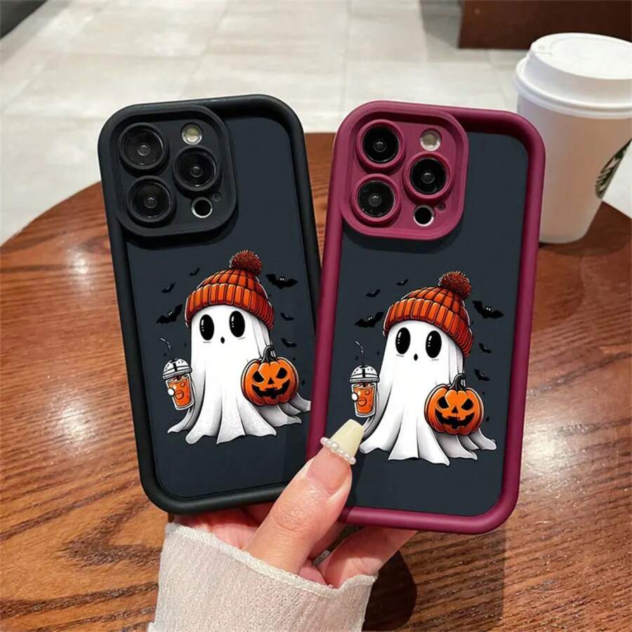 Halloween Style Print Phone Case Covercompatible With  16 15 14 13 12 11 Pro Max XS Max X XR 12 13 Mini 14 15 16 Plus Protective Soft Cover,Covercompatible With  17 Case,  17 Pro Case,  17 Pro Max Case - Red DQMYTYK93 - View 1