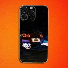 Funda de teléfono Taillight G-GTR Car R35 compatible con  16,15,14,13,12,11 Plus,Pro,Max,XR,XS,X,Plus,SE,Mini, funda transparente suave, compatible con funda  17, funda  17 Pro, funda  17 Pro Max - z3 - Ver 5