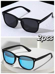 1*marco negro/gris completo + 1*marco negro/película azul (sin caja)