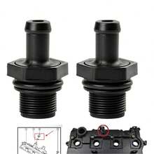 2 Piezas Válvula PCV Original para Mitsubishi Lancer Outlander ASX Eclipse Galant, Mantenimiento del Motor, Reemplazo de Válvula de Ventilación del Cárter, Compatible con MIVEC 4B10 4B11 4B12 6G75 6B31, 2007-2018 - Negro - Ver 1