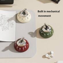 1PC Magnetic Kitchen Timer - Precision Countdown Timer With Strong Adhesive, Mechanical Desktop/Fridge Timer For Cooking, Baking & Studying (Easy-Read Dial) - Multicolor - View 3