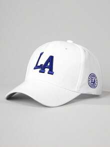 1 件刺绣 LA 人造毛皮可调节棒球帽，户外防晒休闲帽，适合春秋旅行、海滩、男士、Y2K 风格 - 棒球帽 - 查看 11