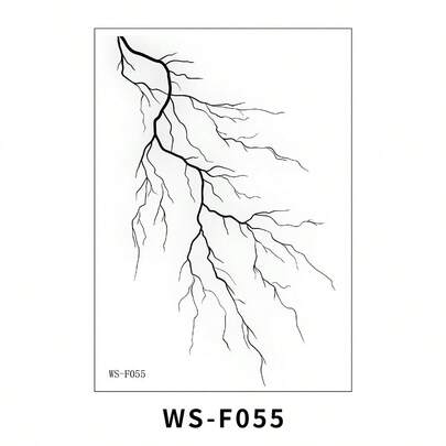 1pc Halloween Blood Vessel Series Tattoo Sticker, Realistic Vein Cell Sticker, Black Vein, Lightning Temporary Tattoo, Fake Tattoo, Waterproof, Black Craftsmanship Sweat-Proof