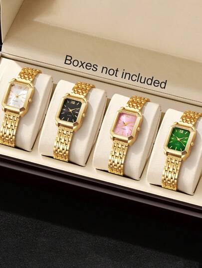 1 PC/Women Fashionable Elegant Quartz Watch, With Square Dial. Simplicity, Leisure. Suitable For Daily Wear. Gifts For Friends On Holidays Such As Birthdays, Christmas, Thanksgiving, Etc. (The Box Is Just A Display)