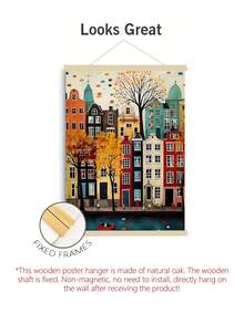 1幅彩色房屋油画，时尚帆布艺术印刷品 - 非常适合客厅和卧室装饰，是任何场合的理想礼物，无框 - 彩色 - 查看 10