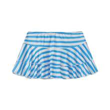 Layered Ruffle Mini Skirt For Women Summer Y2K Dots/Stripe/Heart Print/Solid Color Low Rise A-Line Tiered Short Skirts Party Club Beach Boho Skater Skirts - 藍白色 - 查看 7