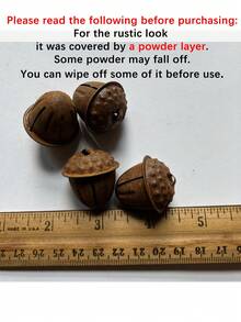 10pcs Rusty Acorn Bells, Rustic Christmas Acorn Bells, Primitive Christmas Wreath Crafts, Suitable For Holiday Christmas Farmhouse Home Decor - Multicolor - View 8