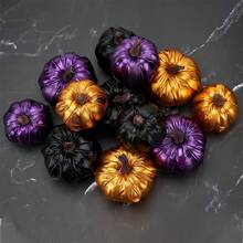 Mini Pumpkin Decorations Halloween Thanksgiving Fall Home Table Indoor Outdoor Decorations - Black - View 2