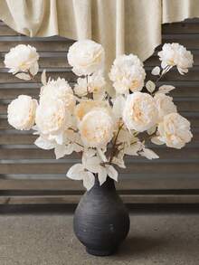 1/2pcs Artificial Flowers Large Peonies Fake Wedding Peony Flowers Silk Peony Flower Arrangement For Tall Vase Home Wedding Decoration Table Centerpieces