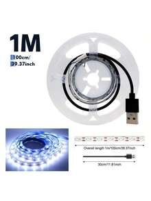 [10m/5m/3 米/2m/1m 柔性 USB LED 灯带，卧室 LED 灯，柔性装饰灯带，高亮度可切割和粘贴照明灯带，适用于卧室、橱柜、厨房 DIY，无需电池、电视背光，适用于电视背光、卧室、橱柜、厨房、DIY 照明] - 白色外殼 - 查看 13