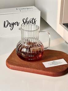 1pc创意高端浓缩咖啡壶圆底设计日式玻璃奶壶手冲咖啡分享壶玻璃咖啡壶 - 透明 - 查看 9