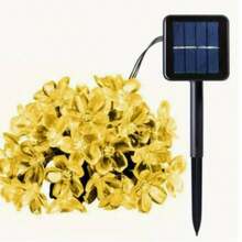 20 LED، 50 LED، 100 LED، أضواء سلسلة أزهار الكرز الشمسية عبر الحدود، أضواء أزهار الكرز الشمسية للحديقة الخارجية، أضواء ديكورية لإضفاء جو الاحتفال