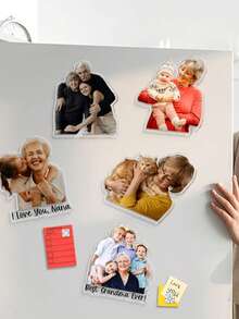 Custom Photo Magnet, Asymmetrical -Shaped Acrylic Fridge Magnets - Warm, Lovely And Special Home Decorations - Photos And Fridge Magnets, Mom And Daughter Photo Magnet Gift, Dog Photo Magnet, Family Photo Magnet Gift, Lovers Gift, Personalized Mother's Day Gift For Mom, Custom Photo Fridge Magnets, Baby Face Fridge Magnet,