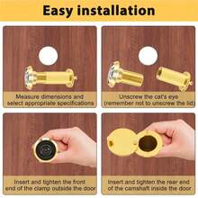 200 Degree Peephole Door Viewer With Rotary Privacy Cover, Easy Installation, Suitable For 40-60 Mm Thickness Home, Office, Hotel Doors - Multicolor - View 6
