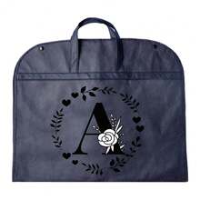 1个防尘衣物袋，防水衣物保护套，时尚26字母印花衣柜收纳袋，悬挂式衣橱整理袋，适合返校季、情人节和生日送给男友/女友的礼物 - 藍色 - 查看 13