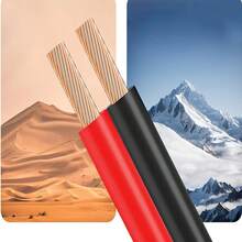 18 Gauge Wire 16.4FT/30FT/50FT/100FT, 2 Conductors Electrical Wire Red Black Cable, Flexible/Low Voltage/PVC 18 AWG Copper Clad Aluminum Extension Cord For Speaker, LED Strips, Automotive 12V/24V DC