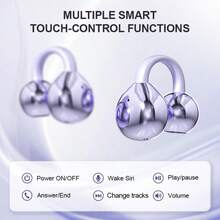Auriculares inalámbricos LIFEBEE de oreja abierta 5.4, auriculares inalámbricos tipo clip, pantalla LED de batería, control táctil, auriculares deportivos inalámbricos para correr, diseño de oreja abierta - Unitalla - Ver 8