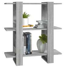 Libreria/divisorio Larryhot Sonoma Grey 80x30x87 cm, resistente e durevole, facile da montare, stile decorativo, adatto per riporre soprammobili, statuette, libri, piccoli oggetti, ecc. - Grigio - Visualizzare 4