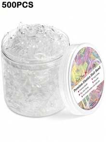 500/1500/3000pcs Transparent Elastic Hair Ties, Suitable For Little Girls, Good Elasticity, Durable. Hair Ties With Rubber Bands, Designed For Girls. - White - View 10