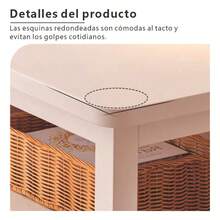 Escritorio Minimalista De Madera Para Oficina Y Hogar 100cm - Blanco - Ver 4