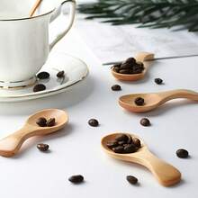 10 件木制迷你勺子，适用于香料、调味料、盐和糖 - 棕色 - 查看 6