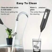 Rechargeable Milk Frother, USB-C Charging Coffee Frother With Stainless Steel Whisk And 3 Speeds, Electric Handheld Drink Blender