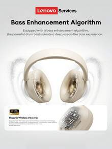 Lenovo LE601 Minimalist Bluetooth Headphones With Large Diaphragm, Deep Bass, Surround Sound, High-Quality Audio, Comfortable Fit, AI Smart Physical Noise Cancellation, Gaming, Sports, Music, Long Battery Life, Compatible With Smartphones And Computers - Multicolor - View 9