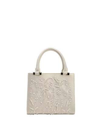 珍珠迷你行李袋手提包，女士斜挎包，带链条，时尚小手提包女士奢华设计师包