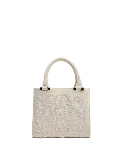 Pearl Mini Duffel HandBag, Women's Crossbody Bag With Chains, Fashionable Small Tote Bag Ladies Luxury Designer Bags