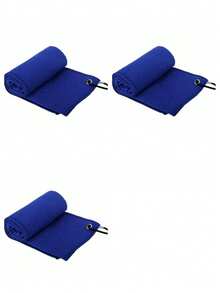 3 Pieces Of Waffle-Weave Golf Towels In Multiple Styles (30cm X 30cm), Golf Club Cleaning Towels