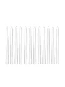 12pcs/4pcs Household Emergency Red And White Candles Classic Romantic Wedding Candlelight Dinner Smokeless Long Stem Candlestick Candle