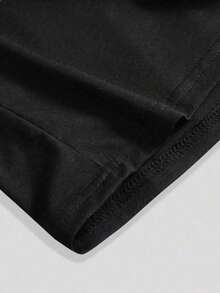 Black Men's Christmas Holiday Glamour Retro Rhinestone Print T-Shirt - Black - View 4