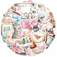 50pcs Sewing Stuff Sewing Supplies Cartoon Stickers Sewing Tools Sewing GiftsSewing Stickers Art Stickers Graffiti Stickers Aesthetic Stickers Vinyl Stickers Stickers For Water Bottle, Hydroflask, Guitar, Luggage, Phone, Case, Laptop, Skateboard, Gift