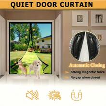 1pc Hands-Free Screen Door, Home Anti-Mosquito And Insect Repellent Magnetic Door Curtain, No Drilling Required And Easy To Install, Ventilation And Breathable Screen Door, Home Decoration Door Curtain - Multicolor - View 5