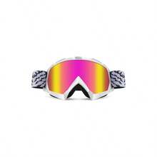 Motorcycle Goggles Dirt Bike Goggles Windproof ATV Dustproof Racing GogglesScratch Resistant Ski Goggles Protective Safety Glasses PU Resin Black Frame+Color Lens - White-hd Pink Lens - View 8