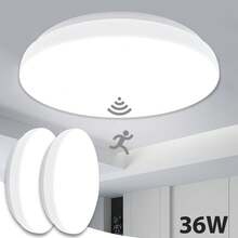 Kasotile Plafonnier LED Kasotile, Plafonnier LED avec détecteur de mouvement 6500K Lumière blanche froide, Plafonnier LED pour cuisine, salon, chambre, couloir, pièce, balcon