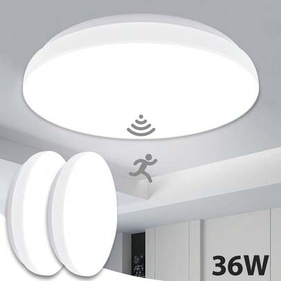 Kasotile Kasotile LED Ceiling Light, LED Ceiling Light With Motion Sensor 6500K Cool White Light, LED Ceiling Light For Kitchen, Living Room, Bedroom, Corridor, Room, Balcony
