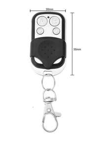 Metal Button Remote Control Transmitter ABCD/Lock Unlock 4 Buttons 433MHz Universal 4 Button Electric Door Garage Door Remote Control, Fixed Learning Code (Please Strictly Follow The Detailed Page Of The Manual To Operate And See The Supported Chips Clearly)