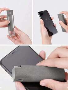 1 pièce Nettoyant d'écran de téléphone portable multifonction, flacon vaporisateur sans détergent/chiffon microfibre, nettoyant d'écran pour tablette, ordinateur portable