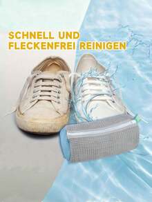 1 قطعة كيس غسيل أحذية متين، يناسب جميع أنواع الأحذية - إغلاق سحاب بوليستر قوي، بطانة داخلية فاخرة تحمي كيس الغسيل، قابل لإعادة الاستخدام، مناسب للأحذية الرياضية والكاجوال