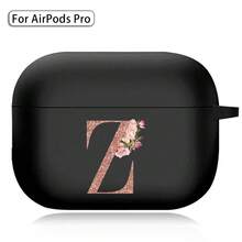 Earphone Case For Airpods (1st / 2nd / 3/4rd Generation) / Airpods Pro /Pro 2 Printed Gold Letters Soft Silicone Wireless BT Headphones Charging Box Protective Cover